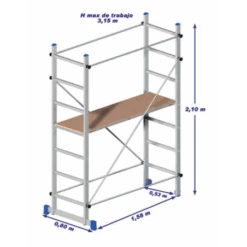 ANDAMIO CON PLATAFORMA ALUMINIO - SUPERMINIO