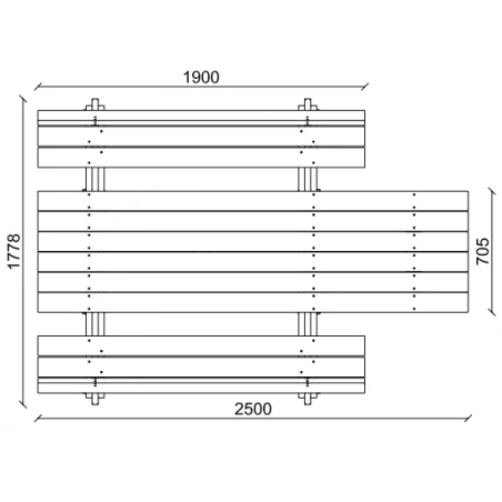 BANCO MERENDERO CON RESPALDO 35PA101121 4 BANCO MERENDERO CON RESPALDO 35PA101121 - Imagen 2