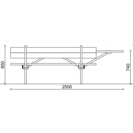 BANCO MERENDERO CON RESPALDO 35PA101121 5 BANCO MERENDERO CON RESPALDO 35PA101121 - Imagen 3