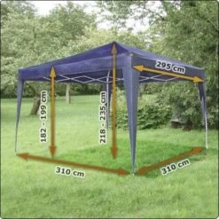 Carpa De Jardín 3x3 Metros - MONTAJE RÁPIDO - SIN HERRAMIENTAS