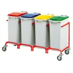 Carro Reciclaje - 4 Cubos