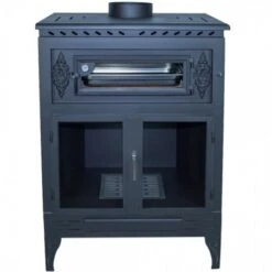 Chimenea De Leña De Acero Con Horno Dublin 70cm - Ventilacion Forzada