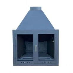 Chimenea De Leña De Acero Hogar - 70 Cm C/puertas