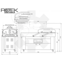 Envasadora Al Vacio De 130m³/h Con Inyección De GAS - DOBLE CAMPANA -Maquituls Tienda envasadora al vacio de 130mh con inyeccion de gas doble campana 7