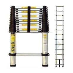 Escalera Extensible Telescópica 3,8M - Aluminio