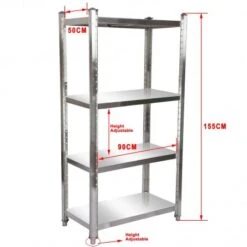 Estanteria Acero Inox - 90x50x155cm -Maquituls Tienda estanteria acero inox 90x50x155cm 1