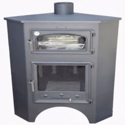 Estufa Con Horno De Rincon De Leña De Acero Jaen