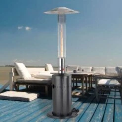 Estufa Diseño Helios De Terraza A Gas 222cm - 9 KW - Ideal Bar Y Restaurante