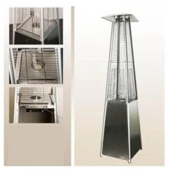 Estufa Tipo Piramide De Terraza A Gas 223cm -10,5KW - Diseño ALEMANIA