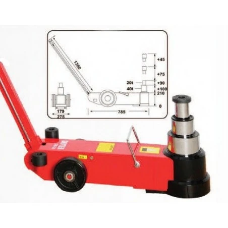 Gato Hidro-Neumatico PROFESIONAL 20-40TN ZEPPELIN 4 Gato Hidro-Neumatico PROFESIONAL 20-40TN ZEPPELIN - Imagen 2