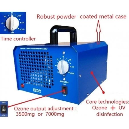 Generador De Ozono Portatil 3.5/7.0G 5 Generador De Ozono Portatil 3.5/7.0G - Imagen 3