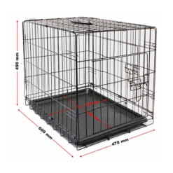 Jaula De Transporte Plegable - 600 X 470 X 490 Mm -Maquituls Tienda jaula de transporte plegable 600 x 470 x 490 mm 2