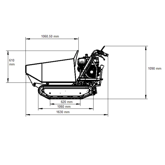 Mini Dumper Oruga HECHT 2950 - 500 Kg 12 Mini Dumper Oruga HECHT 2950 - 500 Kg - Imagen 10