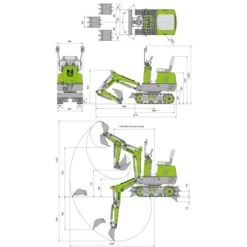 Mini Excavadora ZIPPER ZI-MBGS600 -Maquituls Tienda mini excavadora zipper zi mbgs600 4
