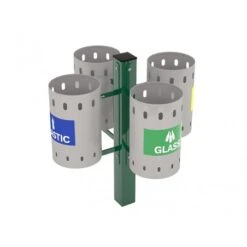 PAPELERA RECICLADO CON 4 CUBETAS 35CE204020