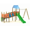 PARQUE INFANTIL CON PUENTE, TOBOGÁN Y COLUMPIO 35T6D -Maquituls Tienda parque infantil con puente tobogan y columpio 35t6d