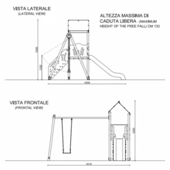 PARQUE INFANTIL CON TORRE, TOBOGAN Y COLUMPIO 35T1D -Maquituls Tienda parque infantil con torre tobogan y columpio 35t1d 1
