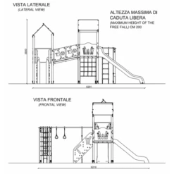 PARQUE INFANTIL MINI PUEBLO CON GIMNASIO Y DOBLE TOBOGAN 35T5DD -Maquituls Tienda parque infantil mini pueblo con gimnasio y doble tobogan 35t5dd 1
