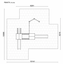 PARQUE INFANTIL MINI PUEBLO CON GIMNASIO Y DOBLE TOBOGAN 35T5DD -Maquituls Tienda parque infantil mini pueblo con gimnasio y doble tobogan 35t5dd 2