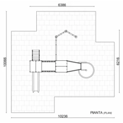 PARQUE INFANTIL MINI PUEBLO CON GIMNASIO Y TOBOGAN HELICOIDAL 35T5ED -Maquituls Tienda parque infantil mini pueblo con gimnasio y tobogan helicoidal 35t5ed 1