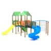 PARQUE INFANTIL MINI PUEBLO CON GIMNASIO Y TOBOGAN HELICOIDAL 35T5ED -Maquituls Tienda parque infantil mini pueblo con gimnasio y tobogan helicoidal 35t5ed