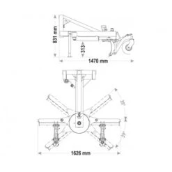 Polidozer Ligero Hidraulico ZEPPELIN - 2100 Mm -Maquituls Tienda polidozer ligero hidraulico zeppelin 2100 mm 1