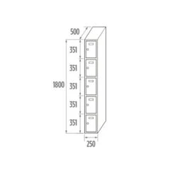 TAQUILLA MODULAR SERIE ECOP-3525/1 5 PUERTAS 9 TAQUILLA MODULAR SERIE ECOP-3525/1 5 PUERTAS -Maquituls Tienda taquilla modular serie ecop 35251 5 puertas 3