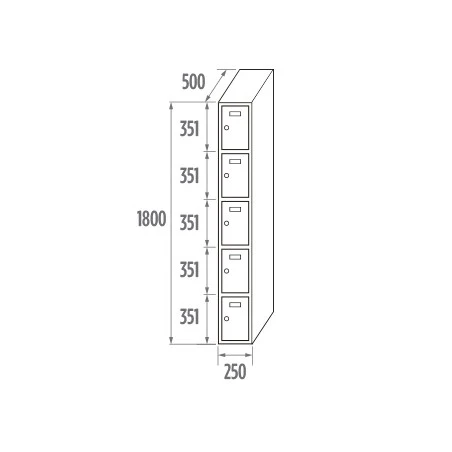 TAQUILLA MODULAR SERIE ECOP-3525/1 5 PUERTAS 6 TAQUILLA MODULAR SERIE ECOP-3525/1 5 PUERTAS - Imagen 4