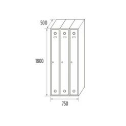 TAQUILLA MODULAR SERIE ECOV-3525/3 PUERTAS -Maquituls Tienda taquilla modular serie ecov 35253 puertas 4